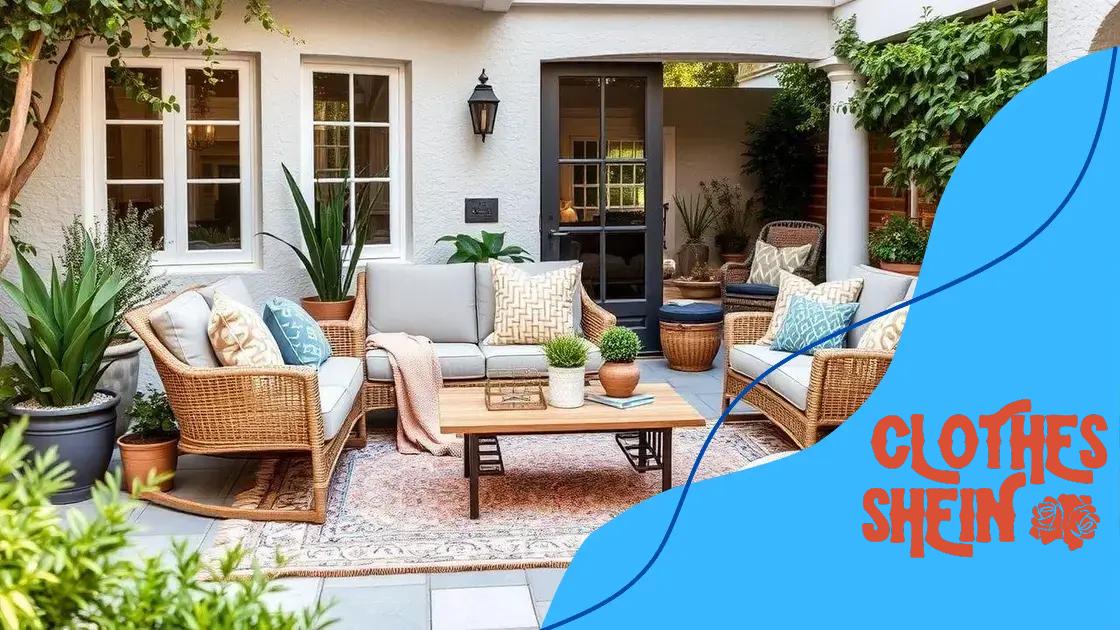 How to style your patio with Shein furniture