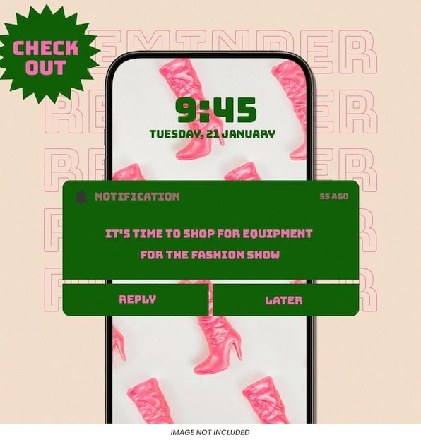 A split screen showing a SHEIN app notification about a flash sale on one side, and a cart with free shipping applied on the other side.