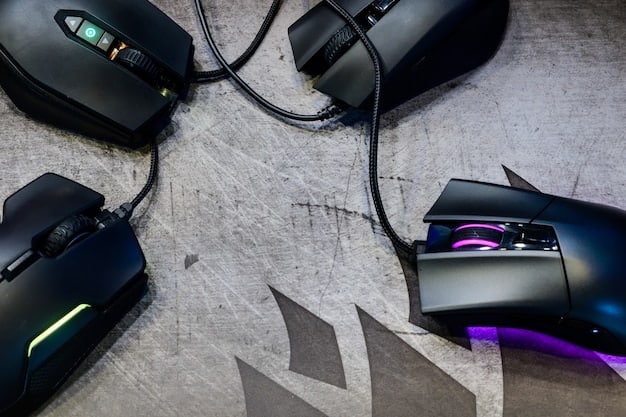 A clean and organized gaming setup featuring an NVIDIA GeForce RTX 5000 series graphics card, a high-refresh-rate 4K monitor, and various gaming peripherals, showcasing a visually stunning gaming experience.