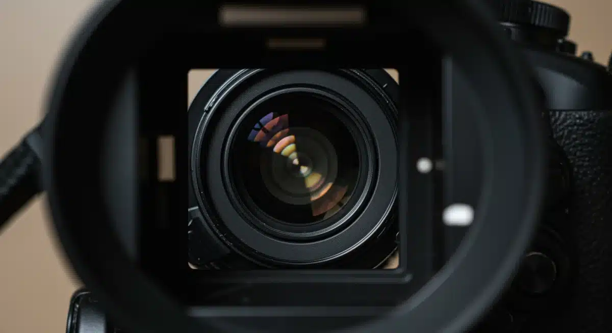 Detalle del visor óptico de una cámara DSLR, resaltando la experiencia fotográfica tradicional y la durabilidad.